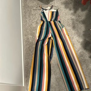 Striped jumpsuit // size XS